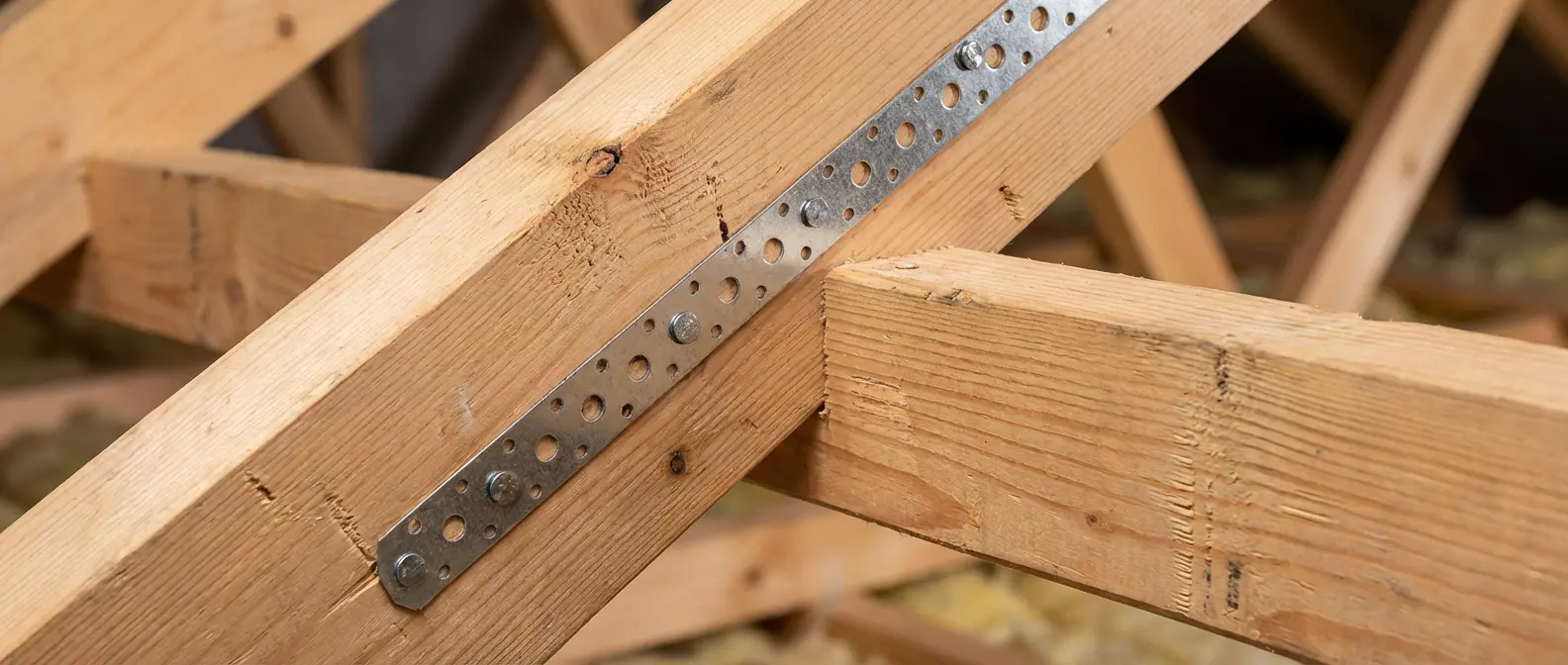 Перфолента в кровельном узле стропильной системы