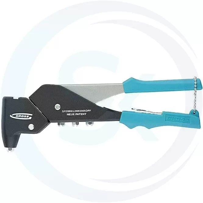 Заклепочник литой, усиленный, поворотный 0-360 град, заклепки 2,4-4,8 мм Gross: купить оптом и в розницу в интернет магазине Сталь Крепеж - размеры, цены, характеристики. Заклепочник литой, усиленный, поворотный 0-360 град, заклепки 2,4-4,8 мм Gross оптом и в розницу на сайте Сталь Крепеж