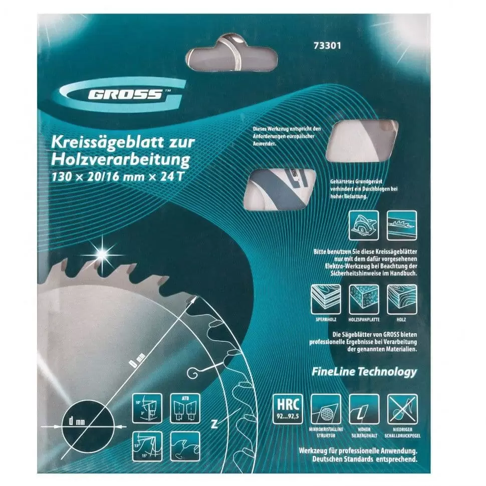 Пильный диск по дереву 130 x 20/16 x 24Т Gross: купить оптом и в розницу в интернет магазине Сталь Крепеж - размеры, цены, характеристики. Пильный диск по дереву 130 x 20/16 x 24Т Gross оптом и в розницу на сайте Сталь Крепеж