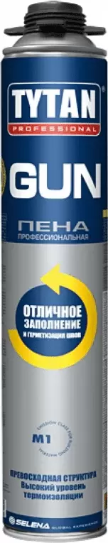 Монтажная пена Tytan Professional GUN 45 Профессиональная, Летняя: купить оптом и в розницу в интернет магазине Сталь Крепеж - размеры, цены, характеристики. Монтажная пена Tytan Professional GUN 45 Профессиональная, Летняя оптом и в розницу на сайте Сталь Крепеж