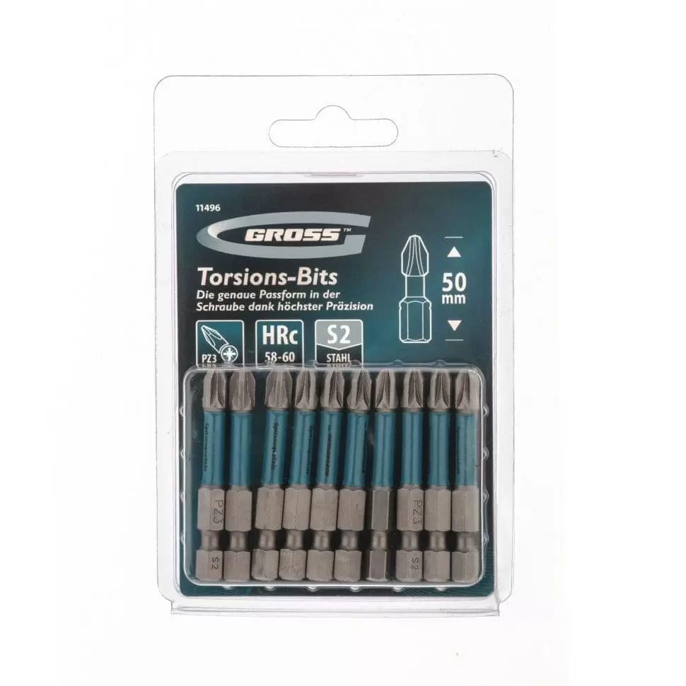 Набор бит торсионных PZ3 x 50 мм, для ударных шуруповертов, 10 шт. Gross: купить оптом и в розницу в интернет магазине Сталь Крепеж - размеры, цены, характеристики. Набор бит торсионных PZ3 x 50 мм, для ударных шуруповертов, 10 шт. Gross оптом и в розницу на сайте Сталь Крепеж