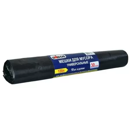 Мешки для мусора UNIBOB 120л.: купить оптом и в розницу в интернет магазине Сталь Крепеж - размеры, цены, характеристики. Мешки для мусора UNIBOB 120л. оптом и в розницу на сайте Сталь Крепеж