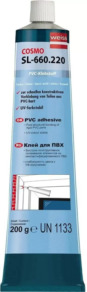 Клей COSMOFEN Plus-S, Сверхпрочный для ПВХ, Белый: купить оптом и в розницу в интернет магазине Сталь Крепеж - размеры, цены, характеристики. Клей COSMOFEN Plus-S, Сверхпрочный для ПВХ, Белый оптом и в розницу на сайте Сталь Крепеж