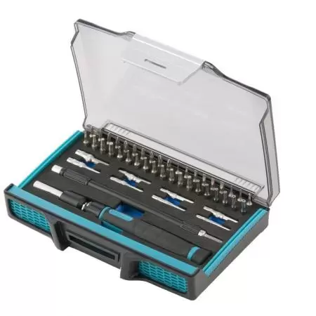 Отвертка с набором бит и торцевых головок для точных работ, гибкий привод, 48 шт, CrMo Gross оптом и в розницу на сайте Сталь Крепеж