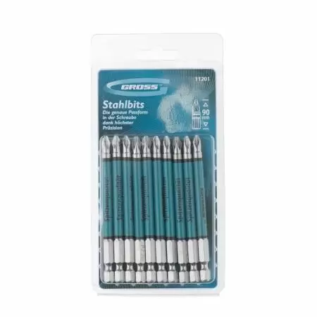 Набор бит PZ2 х 90, сталь S2, 10 шт. Gross: купить оптом и в розницу в интернет магазине Сталь Крепеж - размеры, цены, характеристики. Набор бит PZ2 х 90, сталь S2, 10 шт. Gross оптом и в розницу на сайте Сталь Крепеж