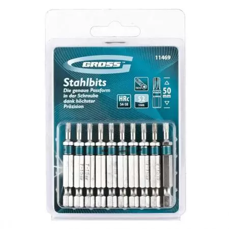 Набор бит Torx15 х 50, сталь S2, 10 шт. Gross оптом и в розницу на сайте Сталь Крепеж