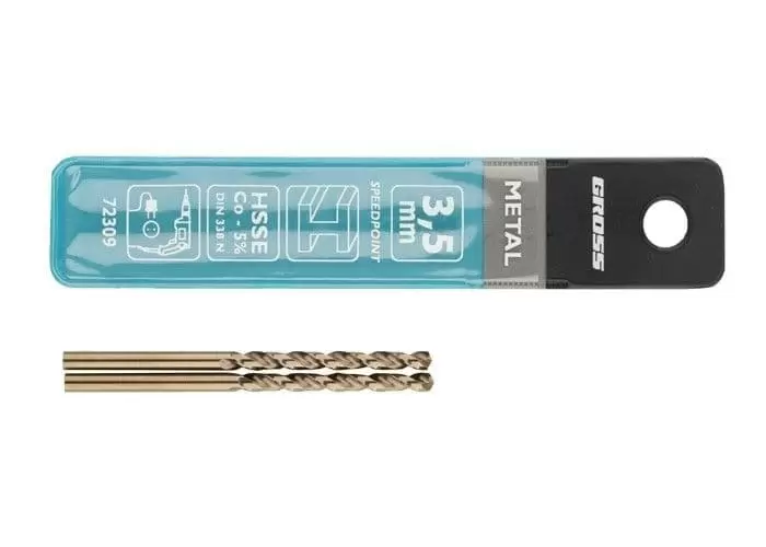 Сверло спиральное по металлу, 3,5 мм, HSS-Co, 2 шт Gross: купить оптом и в розницу в интернет магазине Сталь Крепеж - размеры, цены, характеристики. Сверло спиральное по металлу, 3,5 мм, HSS-Co, 2 шт Gross оптом и в розницу на сайте Сталь Крепеж