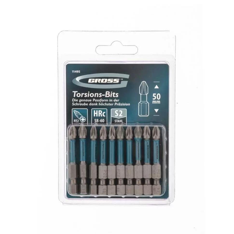Набор бит торсионных PZ2 x 50 мм, для ударных шуруповертов, 10 шт. Gross: купить оптом и в розницу в интернет магазине Сталь Крепеж - размеры, цены, характеристики. Набор бит торсионных PZ2 x 50 мм, для ударных шуруповертов, 10 шт. Gross оптом и в розницу на сайте Сталь Крепеж