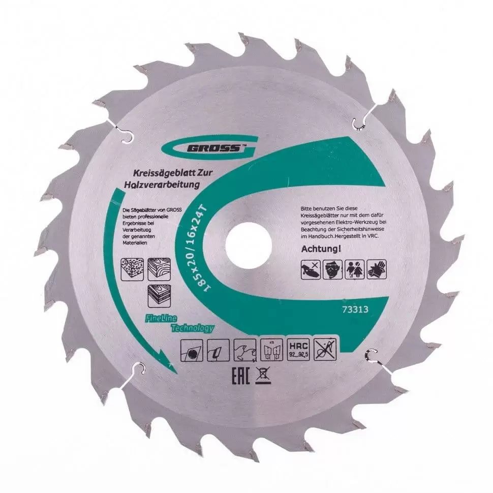Пильный диск по дереву 185 x 20/16 x 24Т Gross: купить оптом и в розницу в интернет магазине Сталь Крепеж - размеры, цены, характеристики. Пильный диск по дереву 185 x 20/16 x 24Т Gross оптом и в розницу на сайте Сталь Крепеж