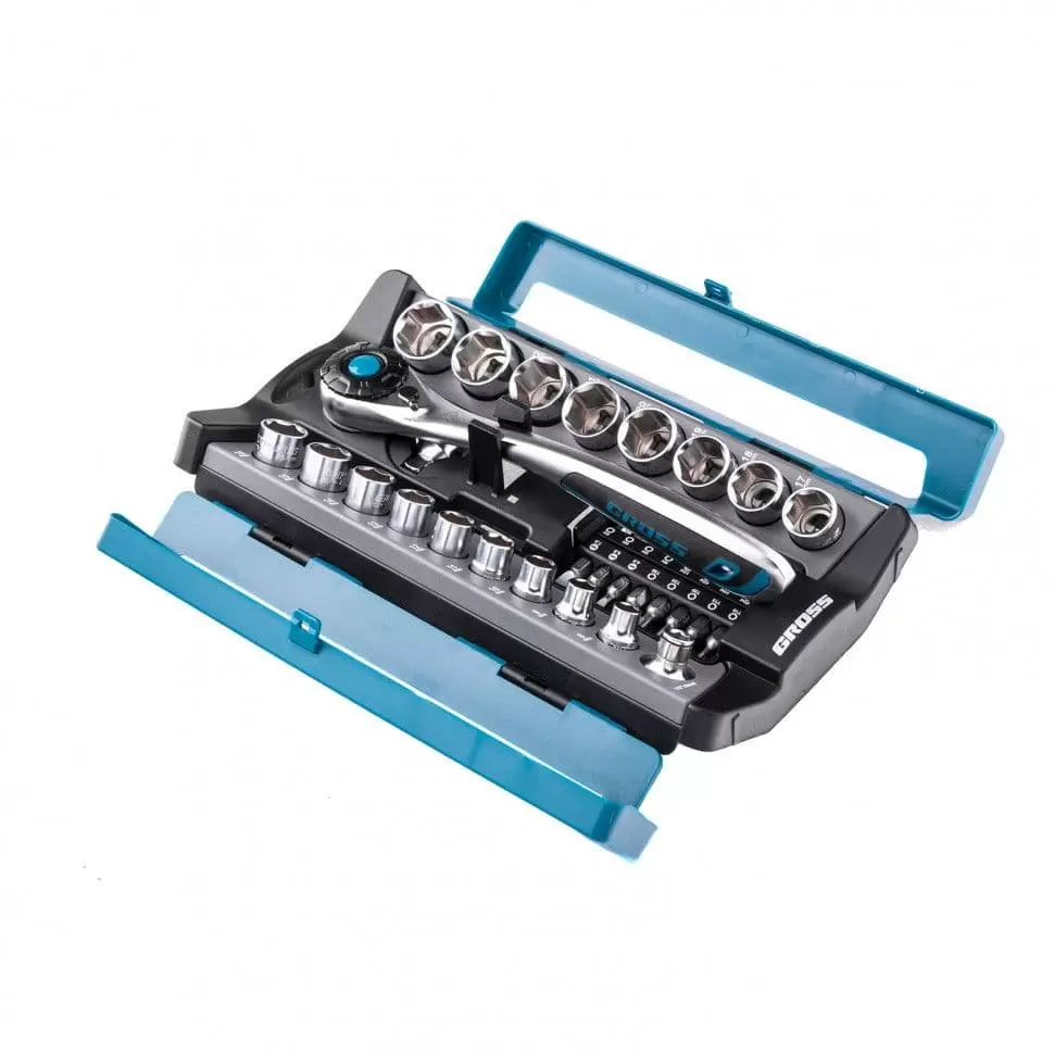 Набор торцевых головок, трещотка 120 зубьев, 36 предметов, 1/2", 3/8”, CrV Gross: купить оптом и в розницу в интернет магазине Сталь Крепеж - размеры, цены, характеристики. Набор торцевых головок, трещотка 120 зубьев, 36 предметов, 1/2", 3/8”, CrV Gross оптом и в розницу на сайте Сталь Крепеж