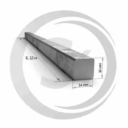 Квадрат стальной 14х14мм оптом и в розницу на сайте Сталь Крепеж