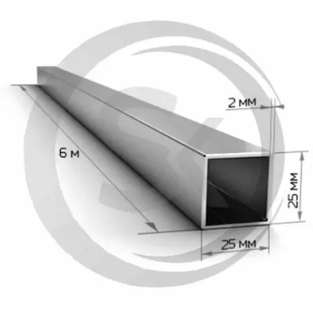 Труба квадратная 25х25, толщина 2мм: купить оптом и в розницу в интернет магазине Сталь Крепеж - размеры, цены, характеристики. Труба квадратная 25х25, толщина 2мм оптом и в розницу на сайте Сталь Крепеж