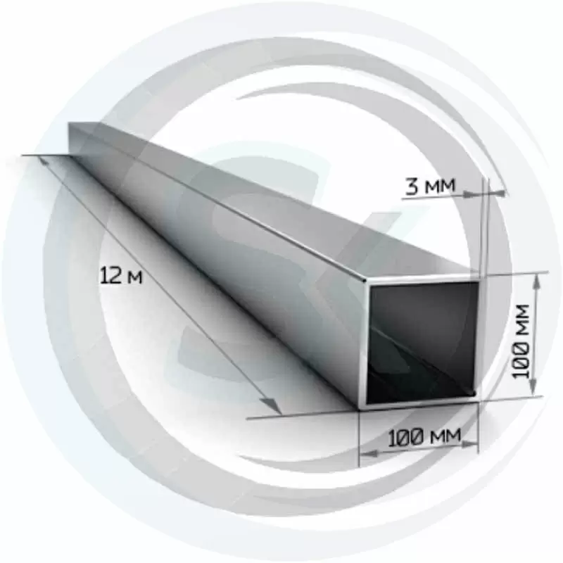 Труба квадратная 100х100, толщина 3мм: купить оптом и в розницу в интернет магазине Сталь Крепеж - размеры, цены, характеристики. Труба квадратная 100х100, толщина 3мм оптом и в розницу на сайте Сталь Крепеж