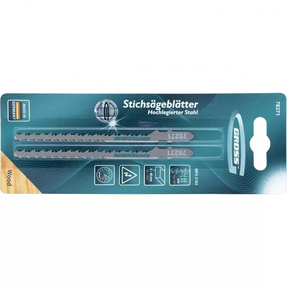 Полотна для электролобзика  по дереву, 2 шт, ( 3182 ) Gross оптом и в розницу на сайте Сталь Крепеж