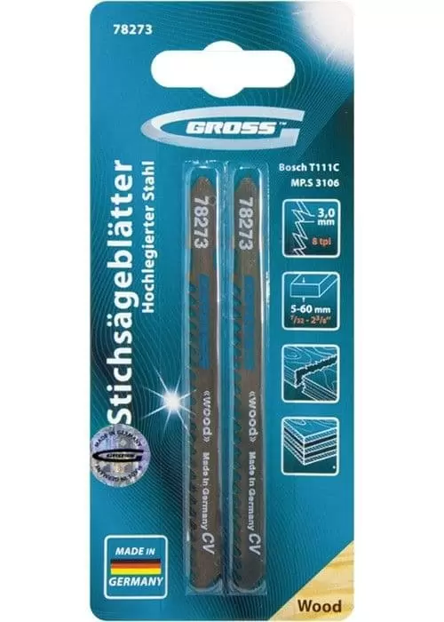Полотна для электролобзика  по дереву, 2 шт, ( 3106-T111C ) Gross оптом и в розницу на сайте Сталь Крепеж
