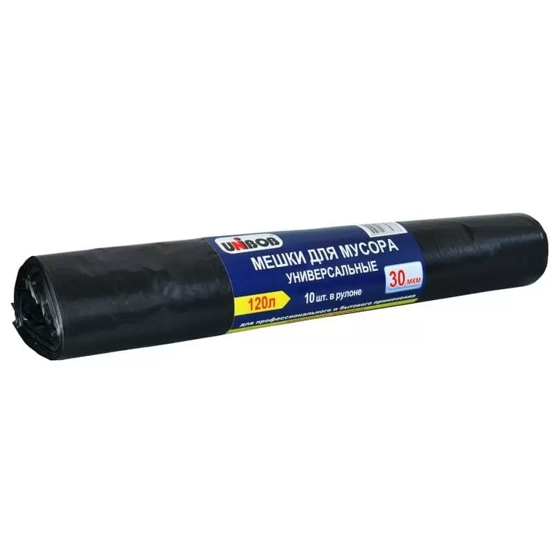 Мешки для мусора UNIBOB 120л.: купить оптом и в розницу в интернет магазине Сталь Крепеж - размеры, цены, характеристики. Мешки для мусора UNIBOB 120л. оптом и в розницу на сайте Сталь Крепеж