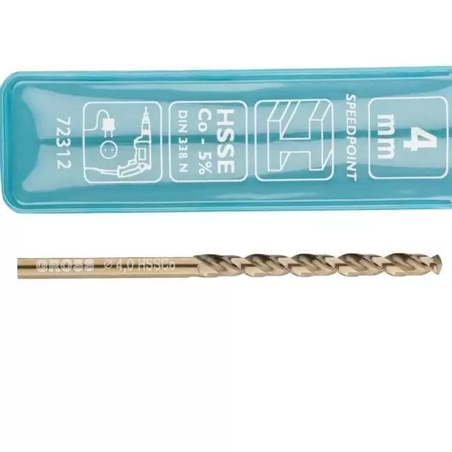 Сверло спиральное по металлу, 4 мм, HSS-Co Gross: купить оптом и в розницу в интернет магазине Сталь Крепеж - размеры, цены, характеристики. Сверло спиральное по металлу, 4 мм, HSS-Co Gross оптом и в розницу на сайте Сталь Крепеж