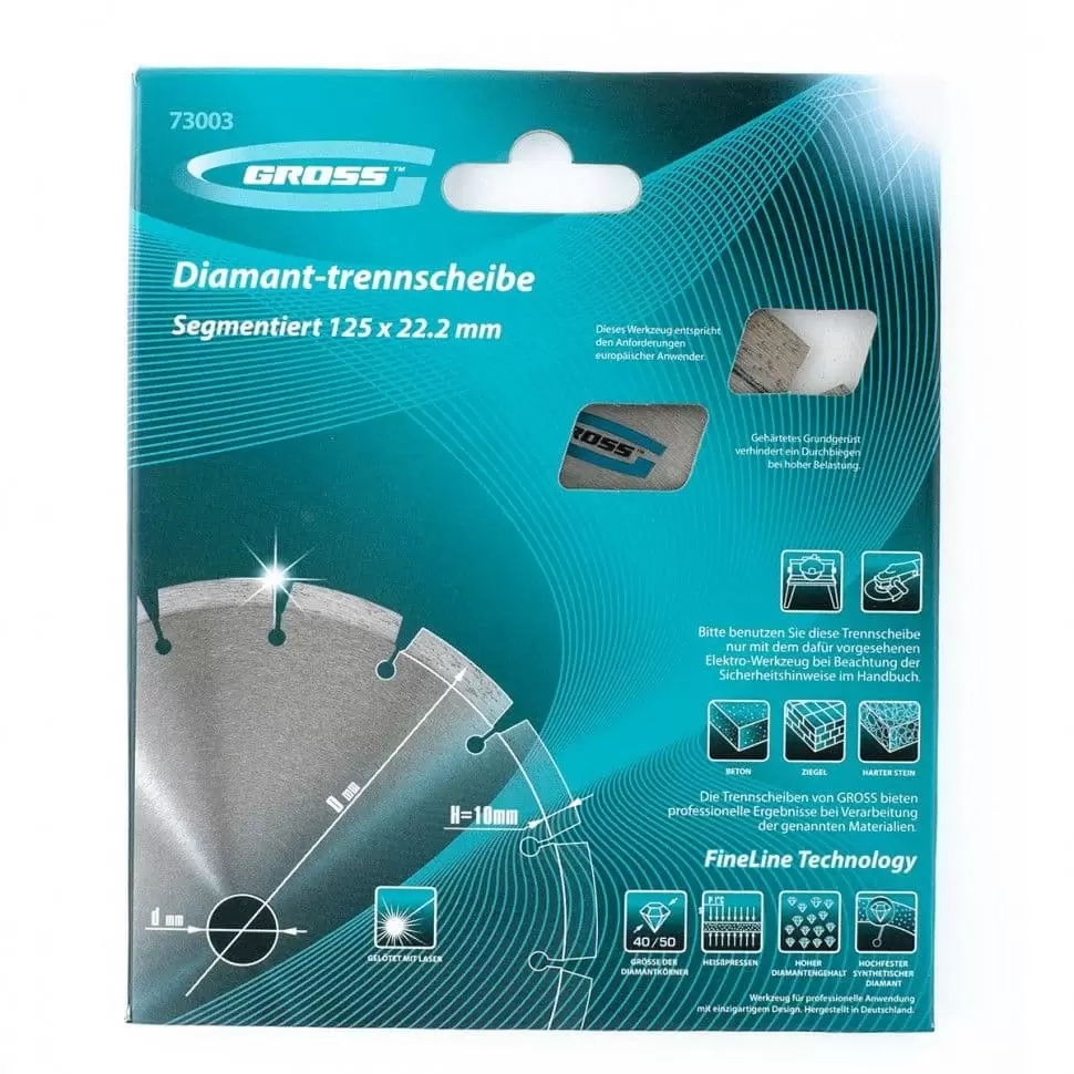 Диск алмазный, 230 х 22,2 мм, лазерная приварка сегментов, сухая резка Gross: купить оптом и в розницу в интернет магазине Сталь Крепеж - размеры, цены, характеристики. Диск алмазный, 230 х 22,2 мм, лазерная приварка сегментов, сухая резка Gross оптом и в розницу на сайте Сталь Крепеж