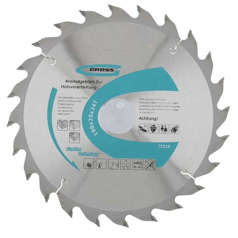 Пильный диск по дереву 190 x 30 x 24Т Gross: купить оптом и в розницу в интернет магазине Сталь Крепеж - размеры, цены, характеристики. Пильный диск по дереву 190 x 30 x 24Т Gross оптом и в розницу на сайте Сталь Крепеж