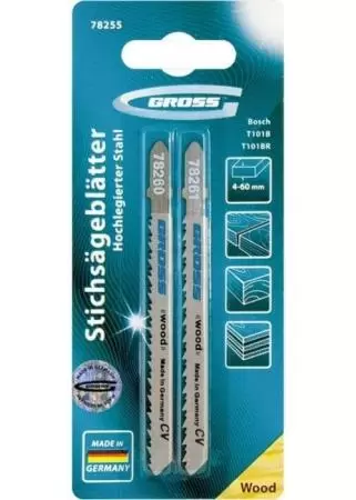 Набор полотен для электролобзика по дереву, 2 шт, (T101B+T101BR) Gross: купить оптом и в розницу в интернет магазине Сталь Крепеж - размеры, цены, характеристики. Набор полотен для электролобзика по дереву, 2 шт, (T101B+T101BR) Gross оптом и в розницу на сайте Сталь Крепеж