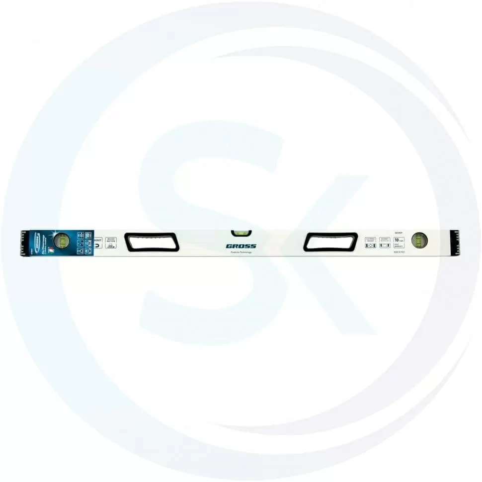 Уровень алюминиевый, 1000 мм, усиленный, рукоятки, фрезерованный, 3 глазка, магнитный Gross: купить оптом и в розницу в интернет магазине Сталь Крепеж - размеры, цены, характеристики. Уровень алюминиевый, 1000 мм, усиленный, рукоятки, фрезерованный, 3 глазка, магнитный Gross оптом и в розницу на сайте Сталь Крепеж