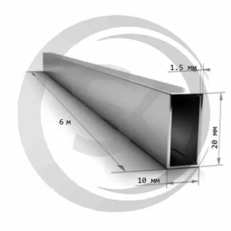 Труба профильная 10х20, толщина 1,5мм оптом и в розницу на сайте Сталь Крепеж