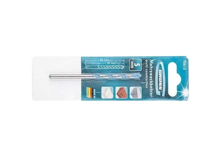 Сверло по бетону, Multiconstruction Pro, 5 мм Gross: купить оптом и в розницу в интернет магазине Сталь Крепеж - размеры, цены, характеристики. Сверло по бетону, Multiconstruction Pro, 5 мм Gross оптом и в розницу на сайте Сталь Крепеж