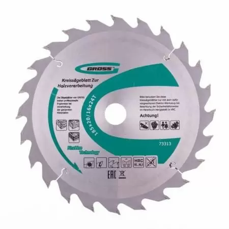 Пильный диск по дереву 185 x 20/16 x 24Т Gross: купить оптом и в розницу в интернет магазине Сталь Крепеж - размеры, цены, характеристики. Пильный диск по дереву 185 x 20/16 x 24Т Gross оптом и в розницу на сайте Сталь Крепеж