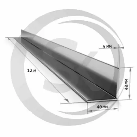 Уголок 50х50мм стальной, толщина 5мм оптом и в розницу на сайте Сталь Крепеж