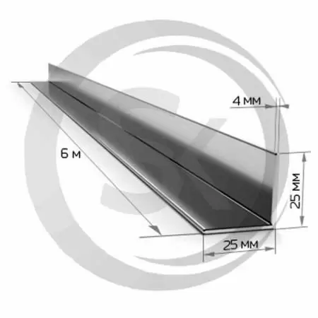Уголок 25х25мм стальной, толщина 4мм оптом и в розницу на сайте Сталь Крепеж