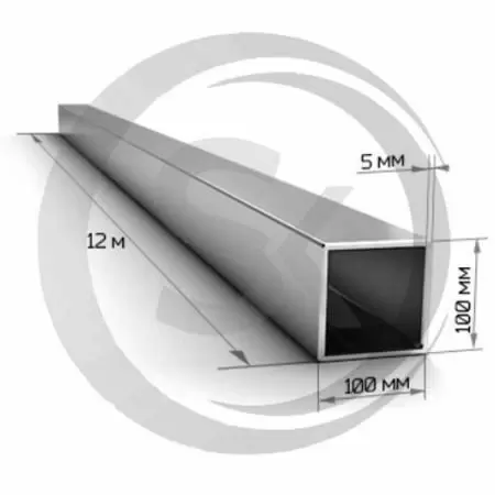 Труба квадратная 100х100, толщина 5мм: купить оптом и в розницу в интернет магазине Сталь Крепеж - размеры, цены, характеристики. Труба квадратная 100х100, толщина 5мм оптом и в розницу на сайте Сталь Крепеж