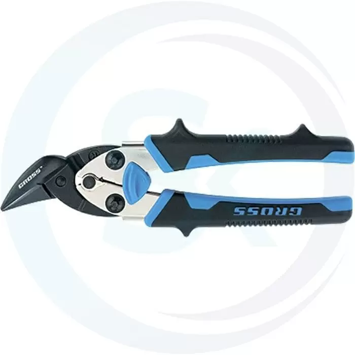 Ножницы по металлу "Piranha", 185 мм, прямой и правый рез, сталь СrM, двухкомпонентные рукоятки Gross: купить оптом и в розницу в интернет магазине Сталь Крепеж - размеры, цены, характеристики. Ножницы по металлу "Piranha", 185 мм, прямой и правый рез, сталь СrM, двухкомпонентные рукоятки Gross оптом и в розницу на сайте Сталь Крепеж