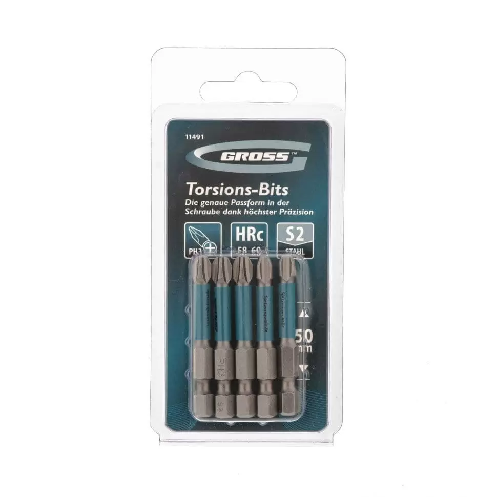 Набор бит торсионных PH3 x 50 мм, для ударных шуруповертов, 5 шт. Gross: купить оптом и в розницу в интернет магазине Сталь Крепеж - размеры, цены, характеристики. Набор бит торсионных PH3 x 50 мм, для ударных шуруповертов, 5 шт. Gross оптом и в розницу на сайте Сталь Крепеж