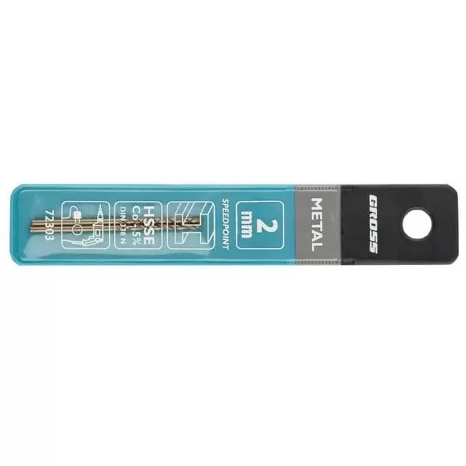 Сверло спиральное по металлу, 2 мм, HSS-Co, 2 шт Gross: купить оптом и в розницу в интернет магазине Сталь Крепеж - размеры, цены, характеристики. Сверло спиральное по металлу, 2 мм, HSS-Co, 2 шт Gross оптом и в розницу на сайте Сталь Крепеж