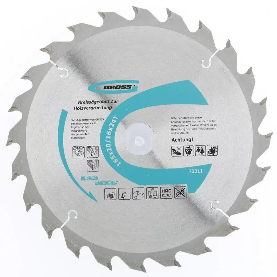 Пильный диск по дереву 165 x 20/16 x 24Т Gross: купить оптом и в розницу в интернет магазине Сталь Крепеж - размеры, цены, характеристики. Пильный диск по дереву 165 x 20/16 x 24Т Gross оптом и в розницу на сайте Сталь Крепеж