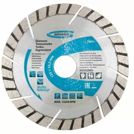 Диск алмазный, 230 х 22,2 мм, турбо-сегментный, сухая резка Gross: купить оптом и в розницу в интернет магазине Сталь Крепеж - размеры, цены, характеристики. Диск алмазный, 230 х 22,2 мм, турбо-сегментный, сухая резка Gross оптом и в розницу на сайте Сталь Крепеж