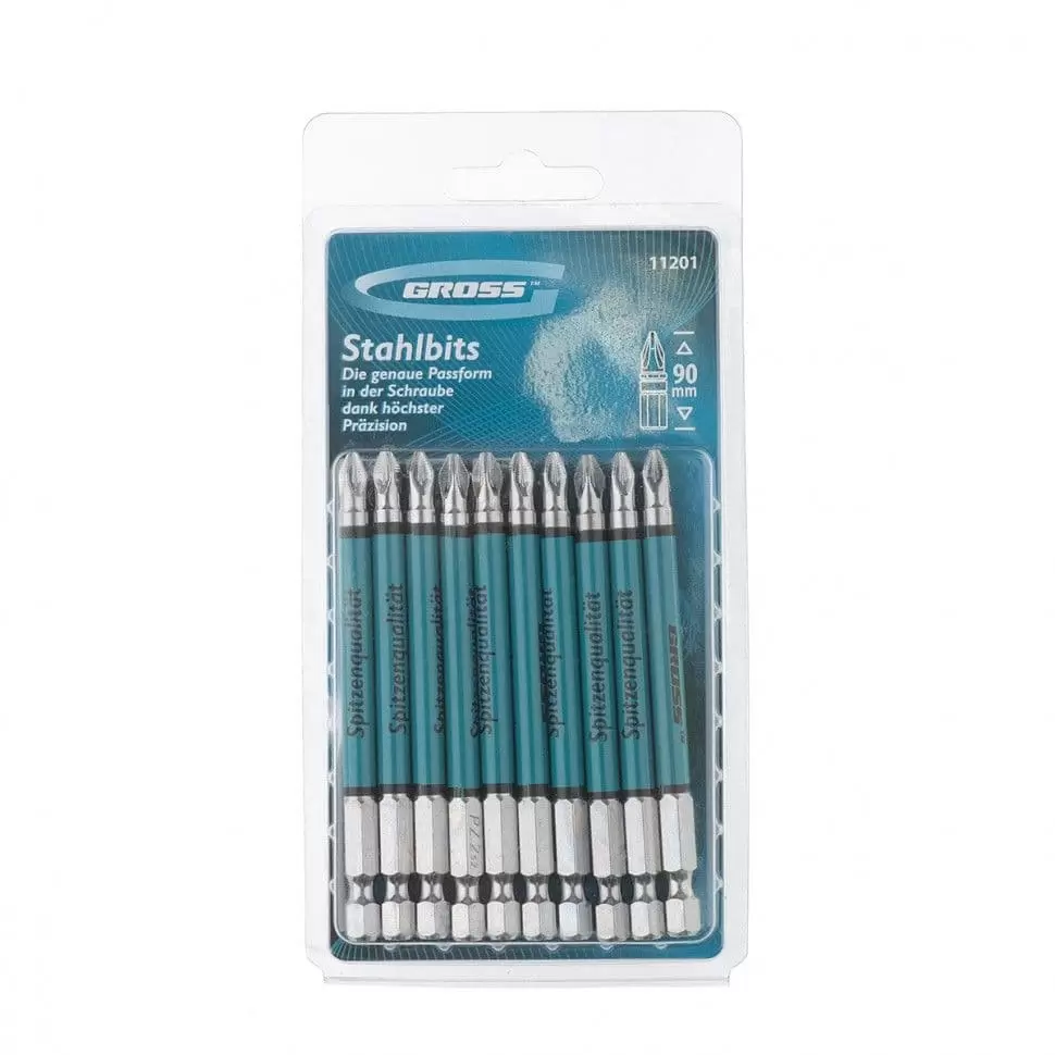 Набор бит PZ2 х 90, сталь S2, 10 шт. Gross: купить оптом и в розницу в интернет магазине Сталь Крепеж - размеры, цены, характеристики. Набор бит PZ2 х 90, сталь S2, 10 шт. Gross оптом и в розницу на сайте Сталь Крепеж