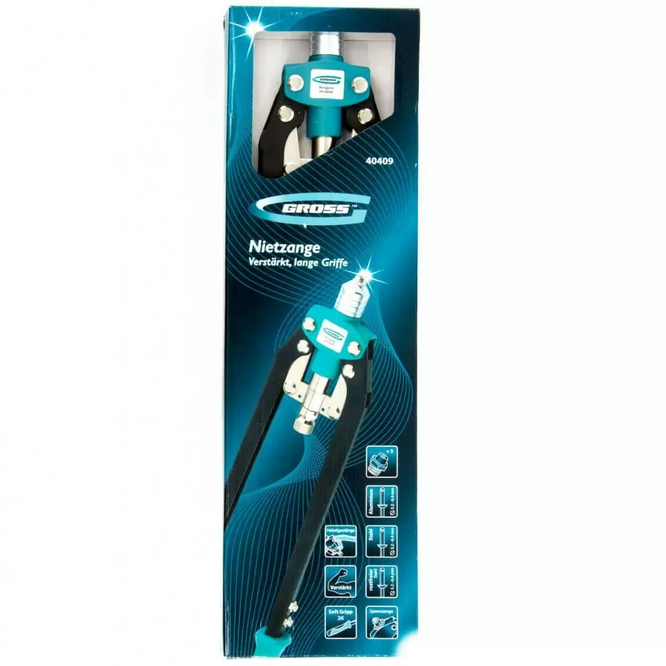 Заклепочник двуручный усиленный 520 мм, удлин.рукоятки, для заклепок 3,2-4,0-4,8-6-6,4 Gross: купить оптом и в розницу в интернет магазине Сталь Крепеж - размеры, цены, характеристики. Заклепочник двуручный усиленный 520 мм, удлин.рукоятки, для заклепок 3,2-4,0-4,8-6-6,4 Gross оптом и в розницу на сайте Сталь Крепеж