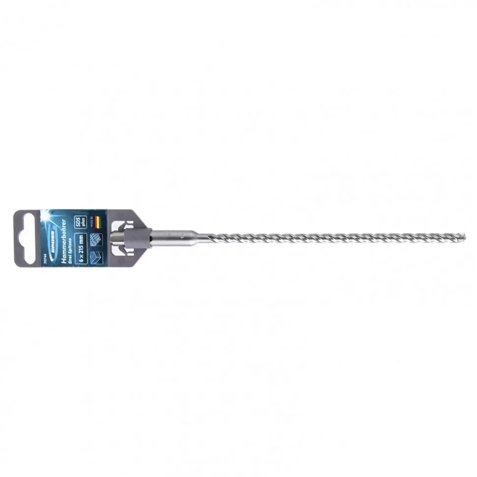 Бур по бетону Drei spitzen, 6 x 215 мм, SDS Plus Gross: купить оптом и в розницу в интернет магазине Сталь Крепеж - размеры, цены, характеристики. Бур по бетону Drei spitzen, 6 x 215 мм, SDS Plus Gross оптом и в розницу на сайте Сталь Крепеж