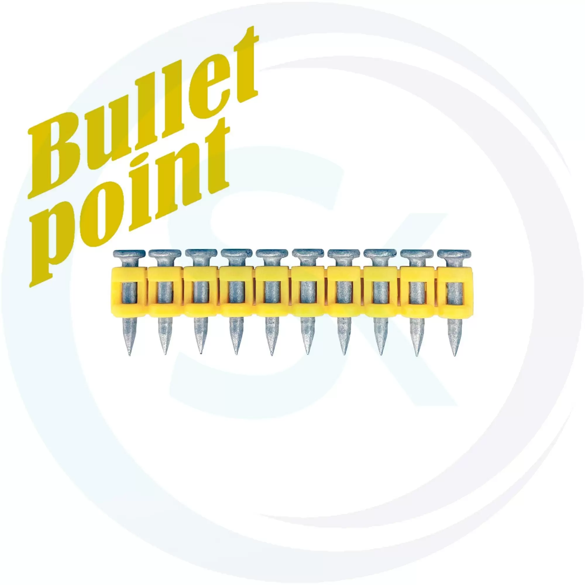 Усиленные дюбель-гвозди по бетону, металлу тип CN MG Bullet-Point 19 упаковка 1000 шт.: купить оптом и в розницу в интернет магазине Сталь Крепеж - размеры, цены, характеристики. Усиленные дюбель-гвозди по бетону, металлу тип CN MG Bullet-Point 19 упаковка 1000 шт. оптом и в розницу на сайте Сталь Крепеж