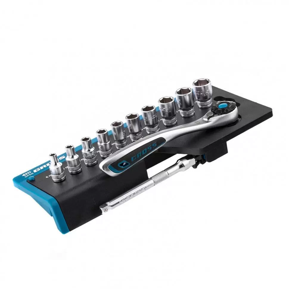 Набор торцевых головок, трещотка 120 зубьев, 12 предметов, 1/4", CrV Gross: купить оптом и в розницу в интернет магазине Сталь Крепеж - размеры, цены, характеристики. Набор торцевых головок, трещотка 120 зубьев, 12 предметов, 1/4", CrV Gross оптом и в розницу на сайте Сталь Крепеж