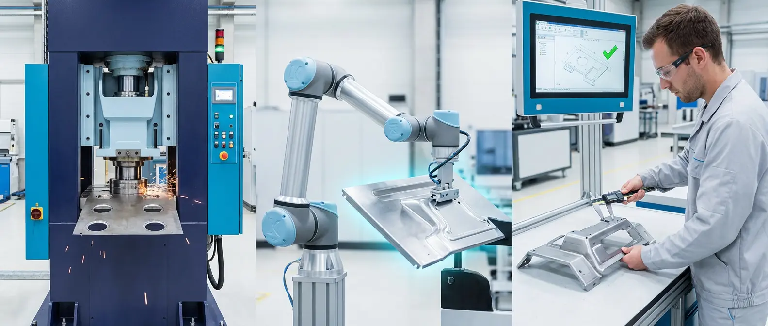 Процесс изготовления: перфорация и гибка крепежа