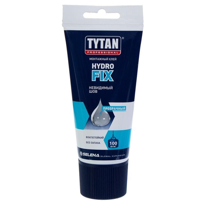 Клей монтажный Tytan Hydro Fix Прозрачный профессиональный Туба 150 мл. оптом и в розницу на сайте Сталь Крепеж