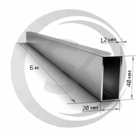 Труба профильная 40х20, толщина 1,2мм оптом и в розницу на сайте Сталь Крепеж