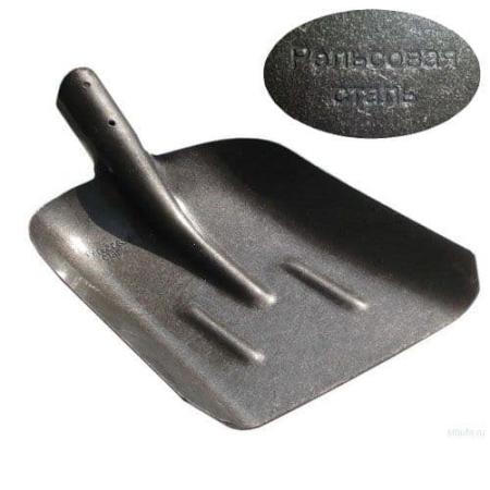 Лопата совковая (S2) серый лак, усиленная двумя ребрами жесткости "рельсовая сталь" оптом и в розницу на сайте Сталь Крепеж