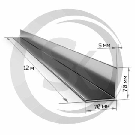 Уголок 70х70мм стальной, толщина 5мм оптом и в розницу на сайте Сталь Крепеж