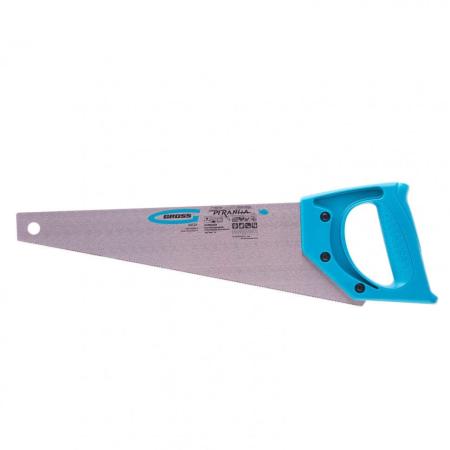 Ножовка для работы с ламинатом "Piranha", 360 мм, 15-16 TPI, зуб 2D, каленый зуб, пласт.рук-ка Gross: купить оптом и в розницу в интернет магазине Сталь Крепеж - размеры, цены, характеристики. Ножовка для работы с ламинатом "Piranha", 360 мм, 15-16 TPI, зуб 2D, каленый зуб, пласт.рук-ка Gross оптом и в розницу на сайте Сталь Крепеж