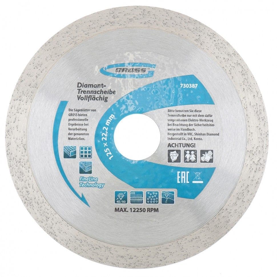 Диск алмазный, 115 х 22,2 мм, сплошной, мокрая резка Gross: купить оптом и в розницу в интернет магазине Сталь Крепеж - размеры, цены, характеристики. Диск алмазный, 115 х 22,2 мм, сплошной, мокрая резка Gross оптом и в розницу на сайте Сталь Крепеж