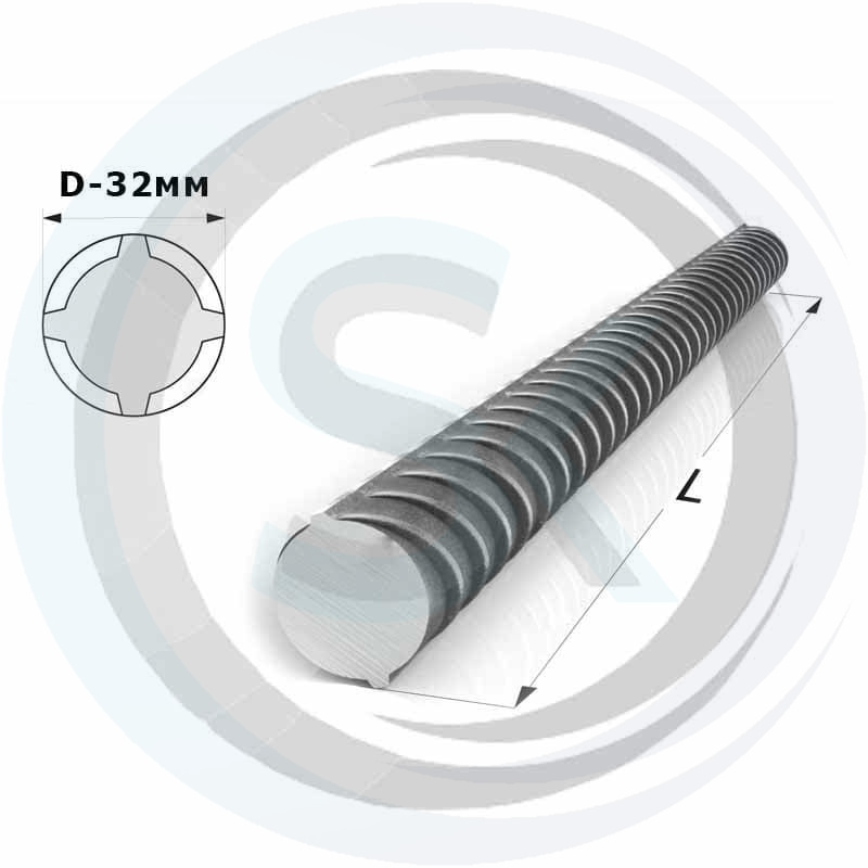 Арматура рифленая 32 мм А500С А3: купить оптом и в розницу в интернет магазине Сталь Крепеж - размеры, цены, характеристики. Арматура рифленая 32 мм А500С А3 оптом и в розницу на сайте Сталь Крепеж