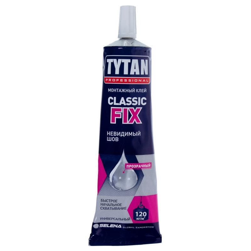 Клей монтажный Tytan Classic Fix Прозрачный, универсальный 100 мл. оптом и в розницу на сайте Сталь Крепеж